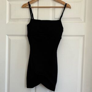 Black Spaghetti Strap workout romper
